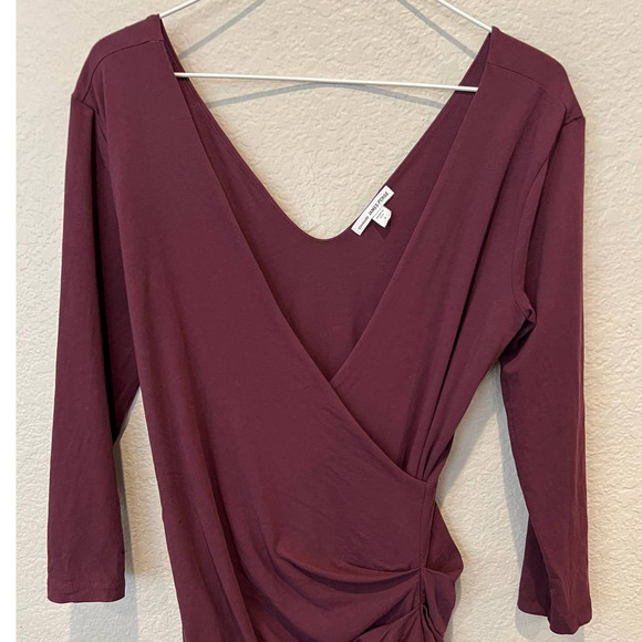 James Perse Skinny Wrap Tuck Dress (4/XL) - Picture 3 of 6